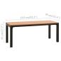 Preview: Gartenbank 110 cm Stahl und WPC Braun und Schwarz