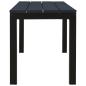 Preview: Gartenbank 110 cm Stahl und WPC Schwarz