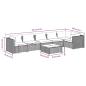 Preview: 7-tlg. Garten-Lounge-Set mit Kissen Poly Rattan Schwarz