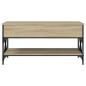 Preview: Couchtisch Sonoma-Eiche 100x50x50 cm Holzwerkstoff und Metall