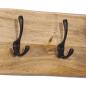 Preview: Wandgarderobe mit 4 Haken Massivholz Mango