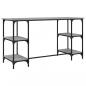 Preview: Schreibtisch Grau Sonoma 140x50x75 cm Metall Holzwerkstoff