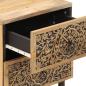 Preview: Nachttische 2 Stk. 40x33x46 cm Massivholz Mango