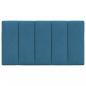 Preview: Kopfteil-Kissen Blau 90 cm Samt