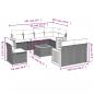 Preview: 9-tlg. Garten-Sofagarnitur mit Kissen Beige Poly Rattan