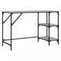 Preview: Schreibtisch Sonoma-Eiche 120x50x75 cm Metall Holzwerkstoff