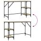 Preview: Schreibtisch Sonoma-Eiche 120x50x75 cm Metall Holzwerkstoff
