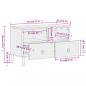 Preview: TV-Schrank 70x33x46 cm Massivholz Mango