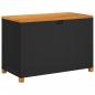Preview: Gartentruhe Schwarz 110x55x63 cm Poly Rattan Akazienholz