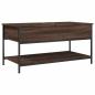 Preview: Couchtisch Braun Eichen-Optik 100x50x50 cm Holzwerkstoff Metall