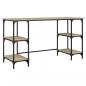 Preview: Schreibtisch Sonoma-Eiche 140x50x75 cm Metall Holzwerkstoff