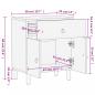 Preview: Nachttisch 50x33x60 cm Massivholz Mango