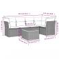 Preview: 6-tlg. Garten-Sofagarnitur mit Kissen Beige Poly Rattan
