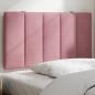 Preview: ARDEBO.de - Kopfteil-Kissen Rosa 90 cm Samt