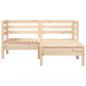 Preview: Gartensofa 2-Sitzer mit Hocker Massivholz Kiefer