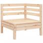 Preview: Gartensofa 2-Sitzer mit Hocker Massivholz Kiefer