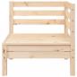 Preview: Gartensofa 2-Sitzer mit Hocker Massivholz Kiefer