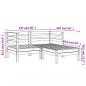 Preview: Gartensofa 2-Sitzer mit Hocker Massivholz Kiefer