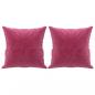 Preview: 2-Sitzer-Sofa mit Zierkissen Weinrot 120 cm Samt