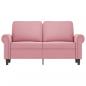 Preview: 2-Sitzer-Sofa Rosa 120 cm Samt
