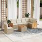 Preview: ARDEBO.de - 7-tlg. Garten-Sofagarnitur mit Kissen Beige Poly Rattan