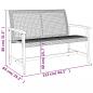 Preview: Gartenbank Grau 112 cm Poly Rattan und Akazienholz