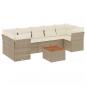 Preview: 8-tlg. Garten-Sofagarnitur mit Kissen Beige Poly Rattan