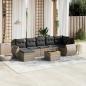 Preview: ARDEBO.de - 8-tlg. Garten-Sofagarnitur mit Kissen Grau Poly Rattan