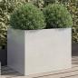 Preview: ARDEBO.de - Pflanzkübel Silbern 62x47x46 cm Edelstahl