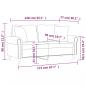 Preview: 2-Sitzer-Sofa mit Zierkissen Braun 140 cm Samt