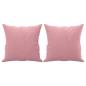 Preview: 2-Sitzer-Sofa mit Zierkissen Rosa 120 cm Samt