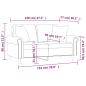 Preview: 2-Sitzer-Sofa mit Zierkissen Rosa 120 cm Samt