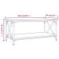 Preview: ARDEBO.de - Couchtisch Sonoma Eiche 100x50x45 cm Holzwerkstoff und Eisen