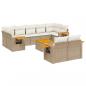 Preview: 10-tlg. Garten-Sofagarnitur mit Kissen Beige Poly Rattan