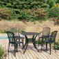 Preview: ARDEBO.de - 5-tlg. Bistro-Set Aluminiumguss Schwarz