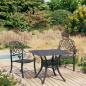 Preview: ARDEBO.de - 3-tlg. Bistro-Set Aluminiumguss Schwarz