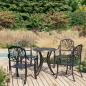 Preview: ARDEBO.de - 5-tlg. Bistro-Set Aluminiumguss Schwarz