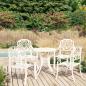 Preview: ARDEBO.de - 5-tlg. Bistro-Set Aluminiumguss Weiß
