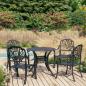 Preview: ARDEBO.de - 5-tlg. Bistro-Set Aluminiumguss Schwarz
