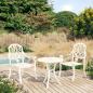 Preview: 3-tlg. Bistro-Set Aluminiumguss Weiß