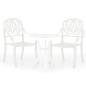 Preview: 3-tlg. Bistro-Set Aluminiumguss Weiß