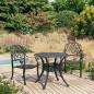 Preview: ARDEBO.de - 3-tlg. Bistro-Set Aluminiumguss Schwarz