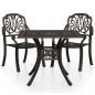 Preview: 3-tlg. Bistro-Set Aluminiumguss Bronzen