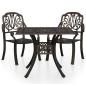 Preview: 3-tlg. Bistro-Set Aluminiumguss Bronzen