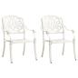 Preview: 3-tlg. Bistro-Set Aluminiumguss Weiß