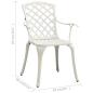 Preview: 5-tlg. Bistro-Set Aluminiumguss Weiß