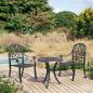 Preview: ARDEBO.de - 3-tlg. Bistro-Set Aluminiumguss Schwarz