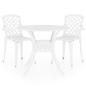 Preview: 3-tlg. Bistro-Set Aluminiumguss Weiß