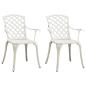 Preview: 3-tlg. Bistro-Set Aluminiumguss Weiß