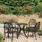 Preview: ARDEBO.de - 5-tlg. Bistro-Set Aluminiumguss Bronzen